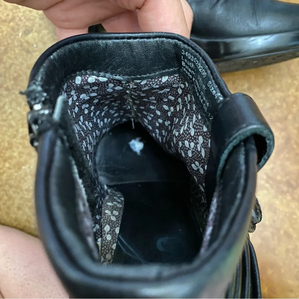 Dansko Heeled Boots Black Runched Buffy Zip Ankle Size EU41 US10 - Picture 12 of 15
